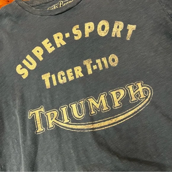 Triumph / Lucky Brand “Supersport Tiger T-110” vintage slub tee. EUC - Picture 3 of 5